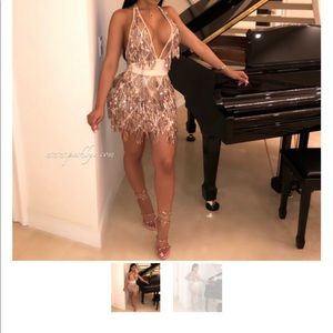 NWT!! Posh By V Tassel Sequin Mini Dress